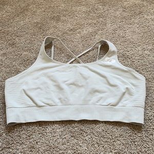 white/light grey sports bra